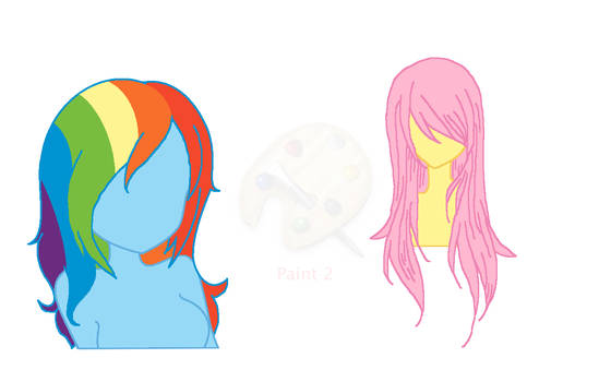 Human Rainbow Dash and Fluttershy bases