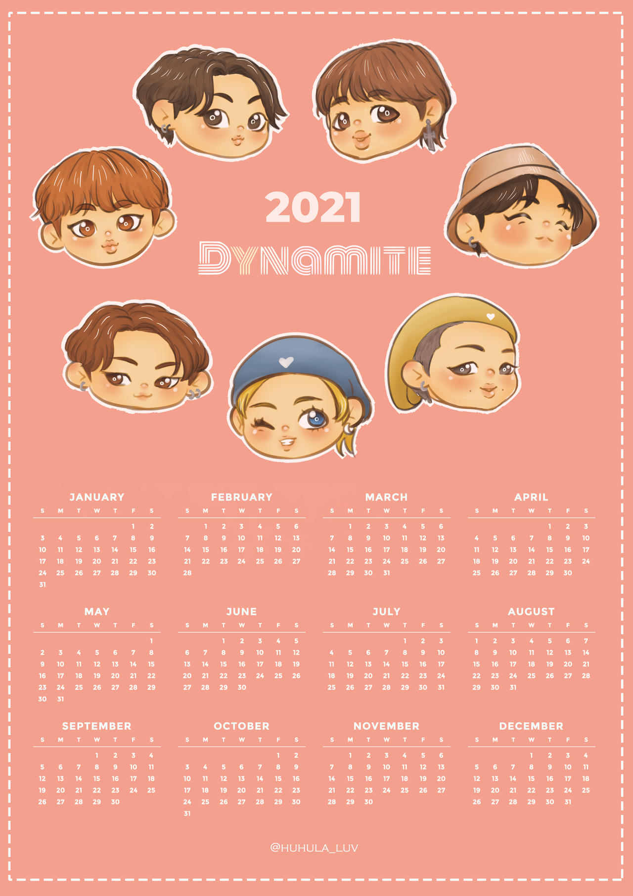 free printable calendar for army bts dynamite by huhulaluv on deviantart