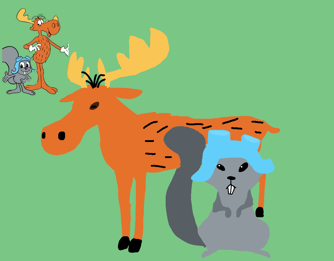 Rocky and Bullwinkle as real life animals