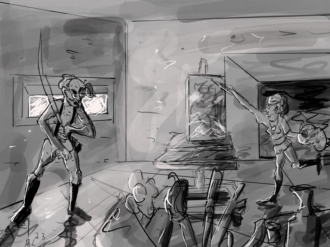 Studnine Deviantart Painting in the studio by RonnieLemberger on DeviantArt