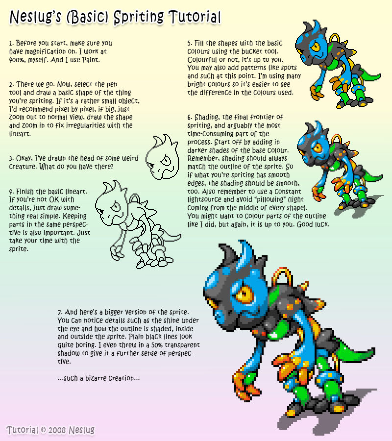 Basic Spriting Tutorial by Neslug on DeviantArt