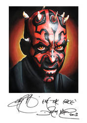 Darth Maul signed by Ray Park