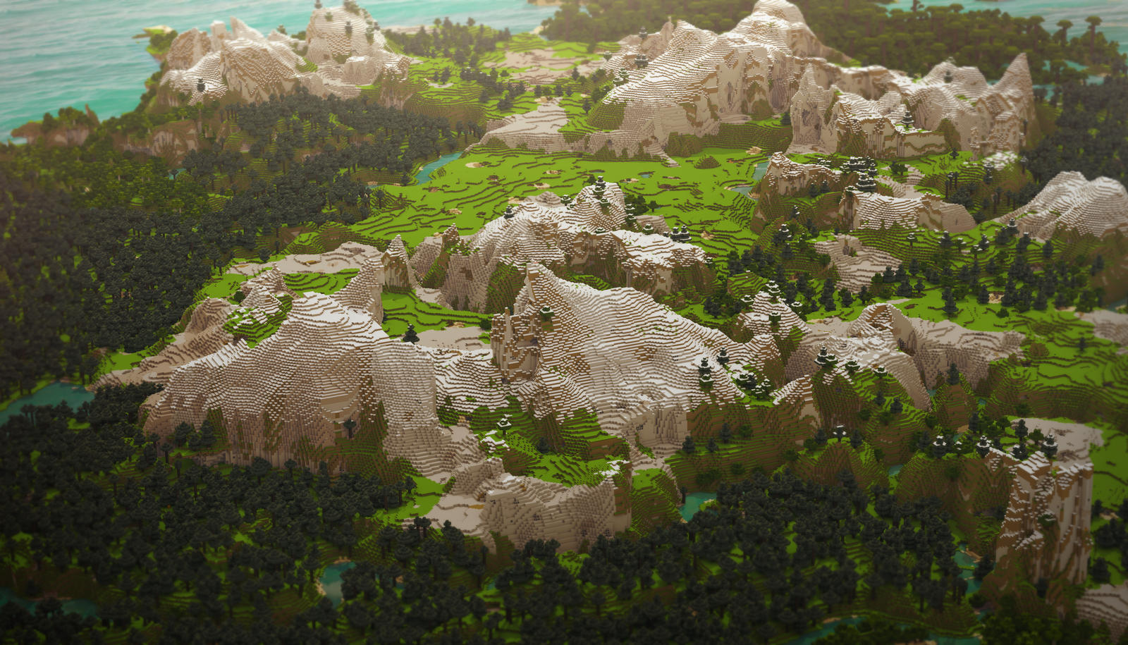 Minecraft Landscapes Minecraft Landscape: Mountains by cuberon on DeviantArt