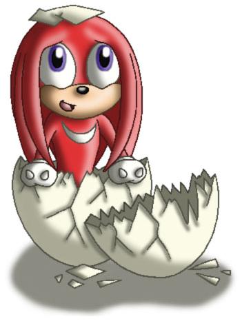 Knuckles as a baby.