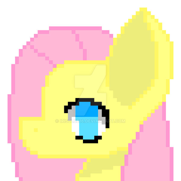 Fluttershy pixel art (2017) by IrisBlue16 on DeviantArt