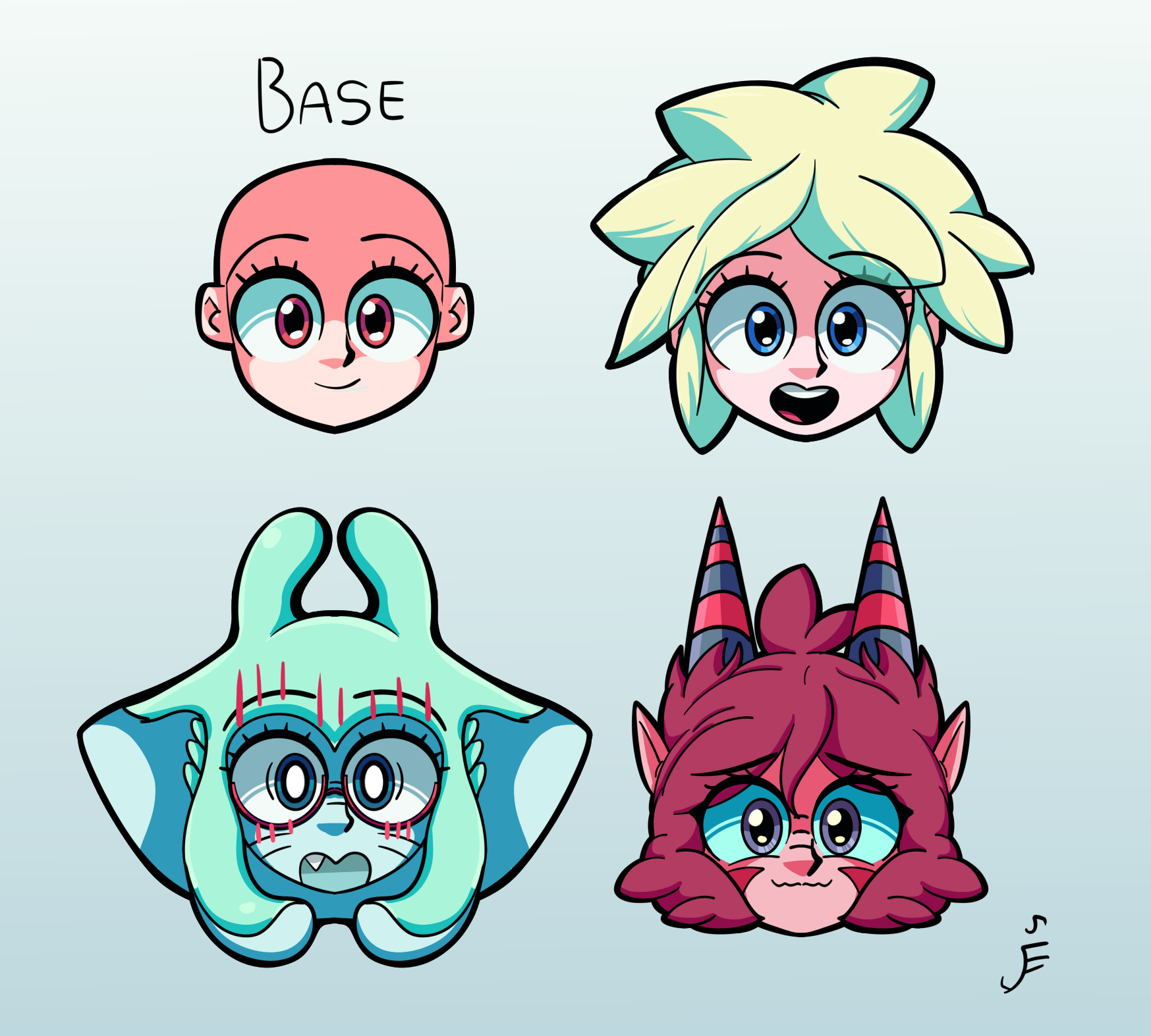 Random Head Positions Random anime head practice by FloreanArt on DeviantArt