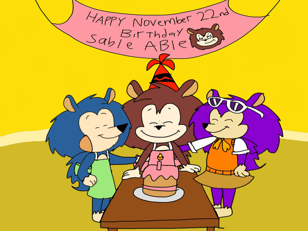 Happy November 22nd Birthday Sable Able By ElijahtainoCintron On DeviantArt happy-november-22nd-birthday-sable-able-by-elijahtainocintron-on-deviantart