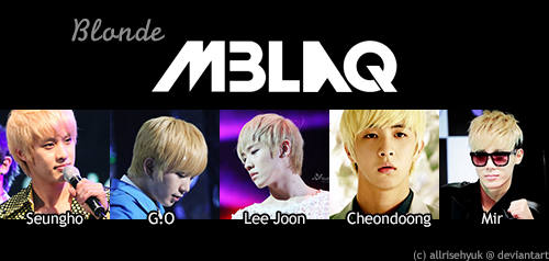 Blonde MBLAQ :3