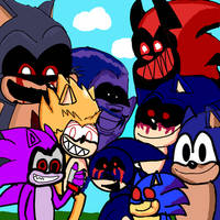 Sonic EXE Family Photo