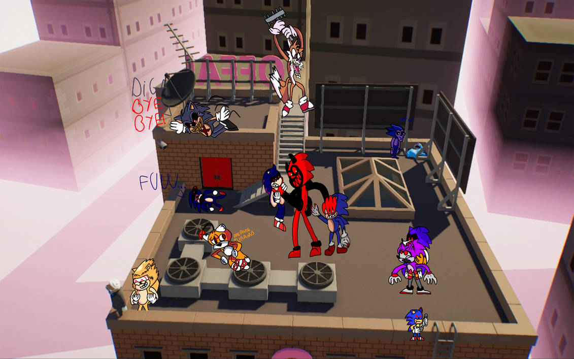 Sonic Exe Family and Pals in Gang Beasts by LucasLRDS0407 on DeviantArt