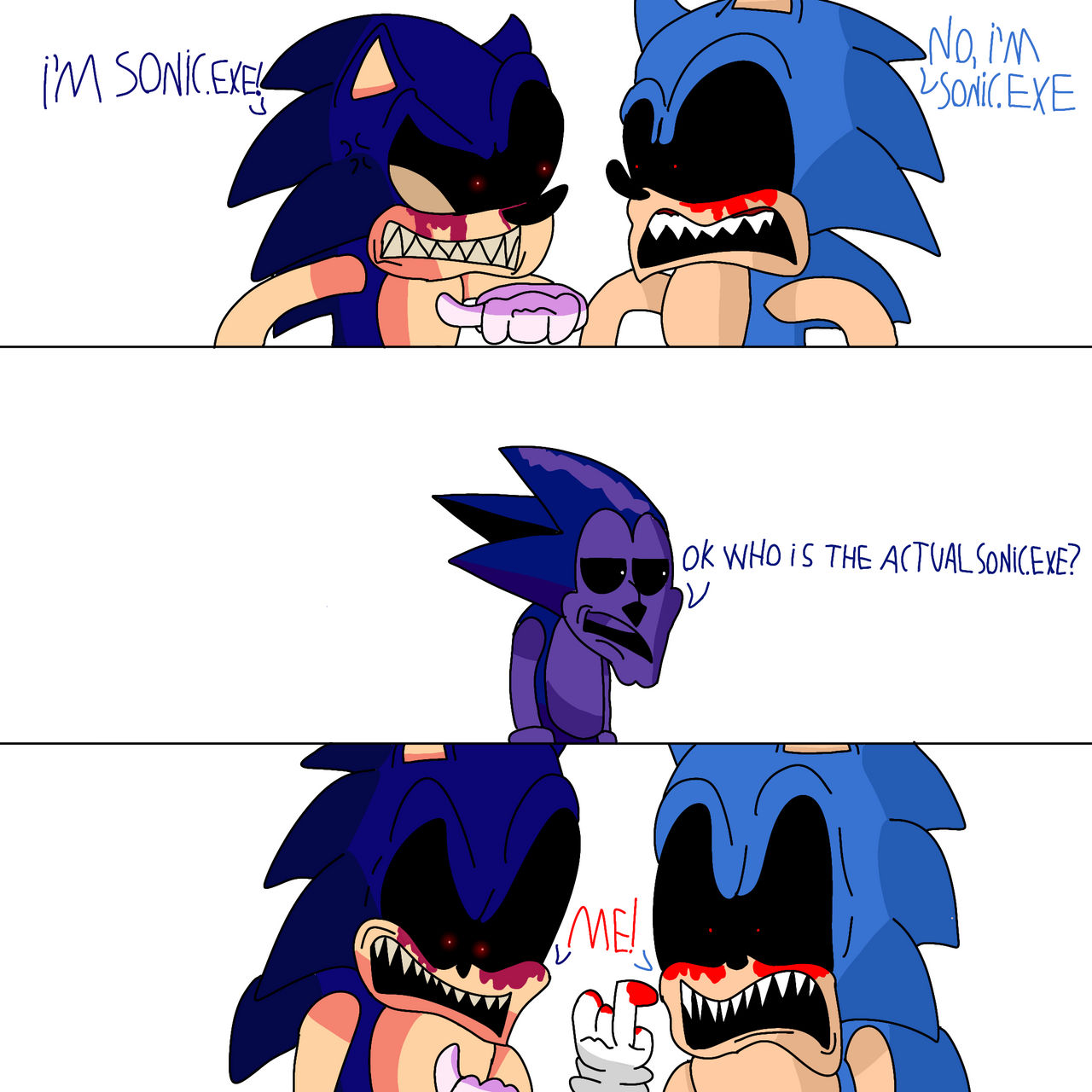 Xeno Sonic EXE meets the real Sonic.EXE by LucasLRDS0407 on DeviantArt