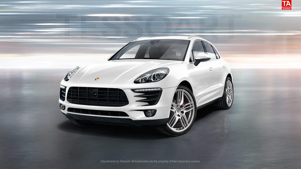 Porsche Macan S in white with SportDesign wheels