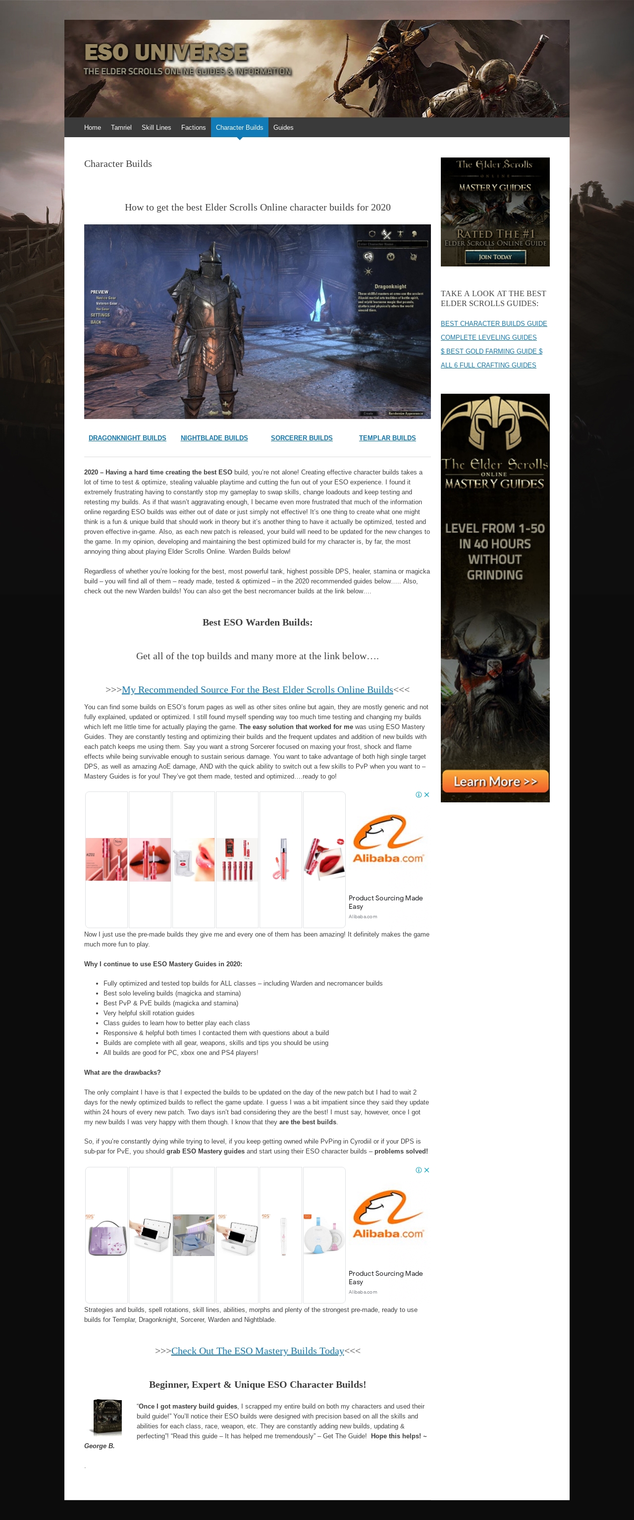 eso character builds by esouniverse on DeviantArt