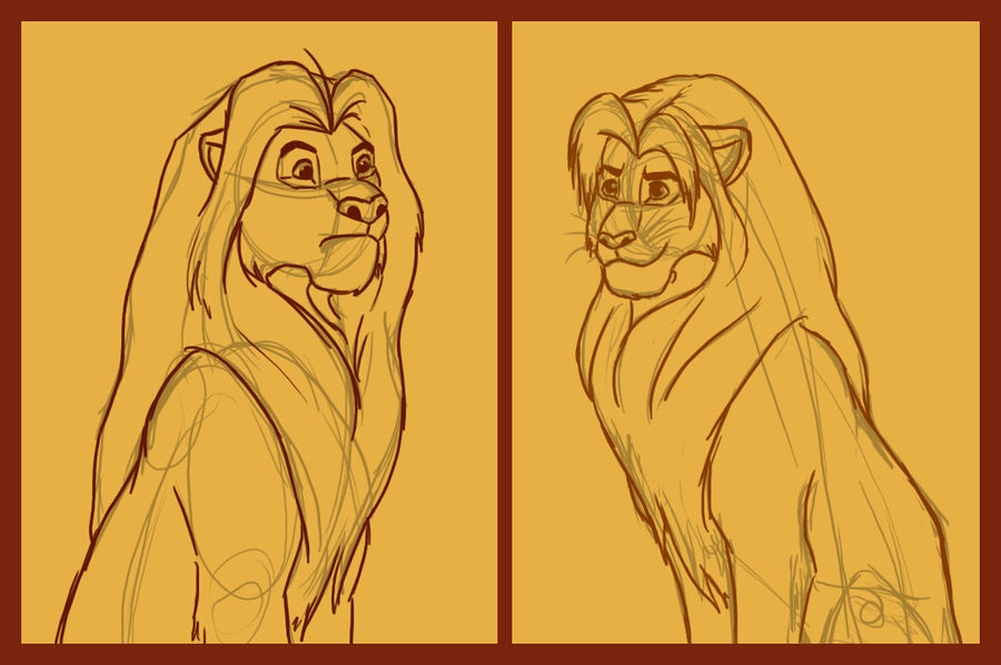 Simba and Mufasa Comparison by TheSuta on DeviantArt