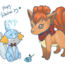 Mudkip and Vulpix Valentine