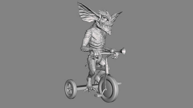 Stripe Gremlin on a Tricycle