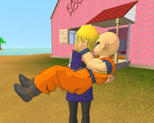 Krillin and 18 by SonGokuSSJgodssj