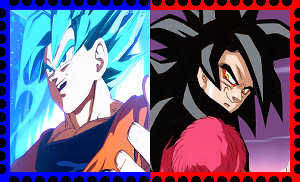 SSJ Blue and SSJ4 Stamp