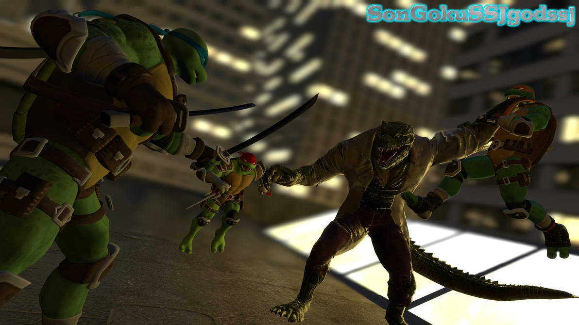 Turtles vs Lizard by SonGokuSSJgodssj on DeviantArt