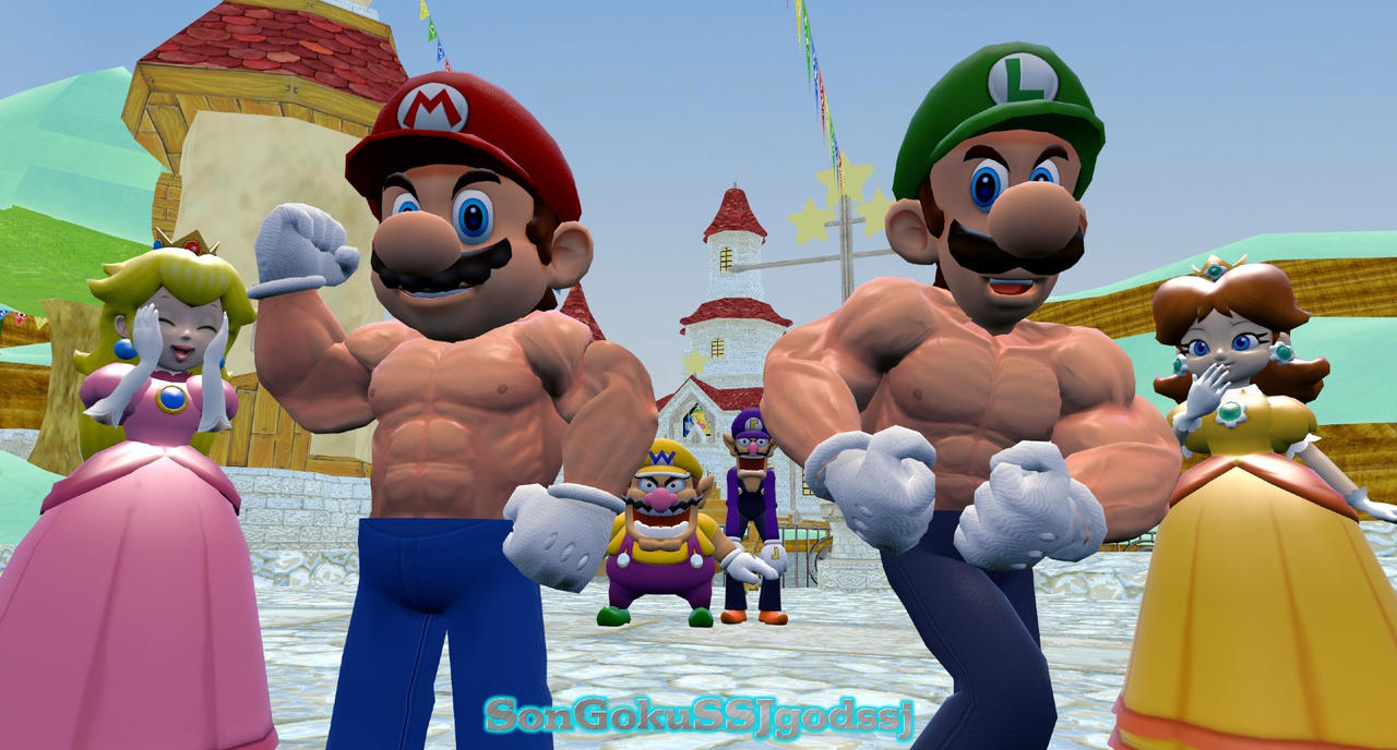 Buff bros by SonGokuSSJgodssj on DeviantArt