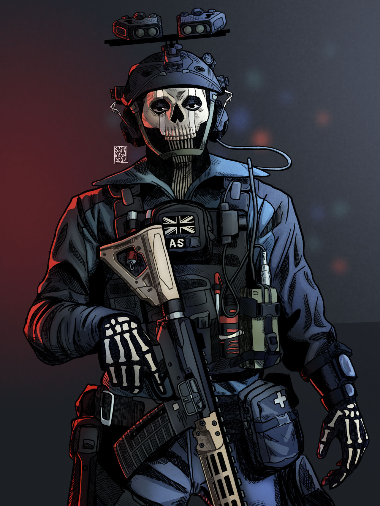 Ghost from Call of Duty fanart by saitonasta on DeviantArt