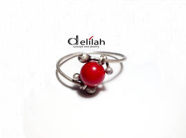 Minimalist Sterling Silver Coral Ring