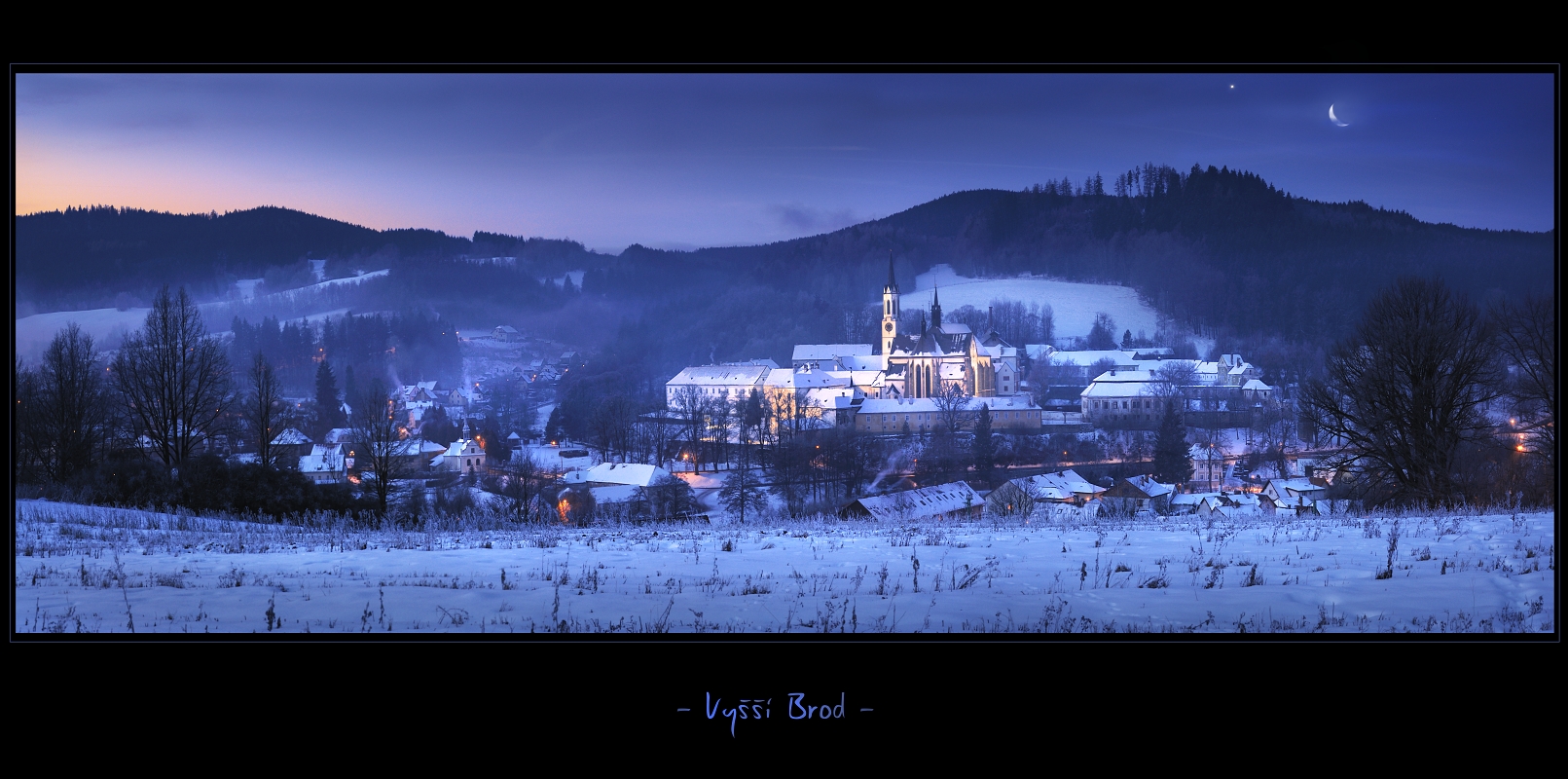 - Dawn over medieval cloister -