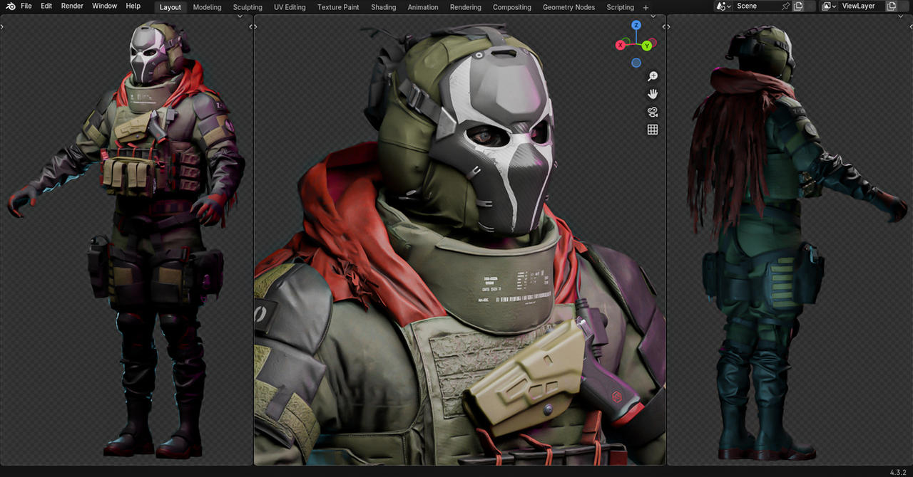 Nikto spawn - 3d model for blender by meowright on DeviantArt