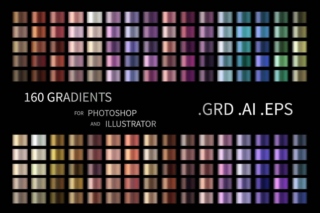 160 Gradients for Photoshop and AI by tutilenetar on DeviantArt