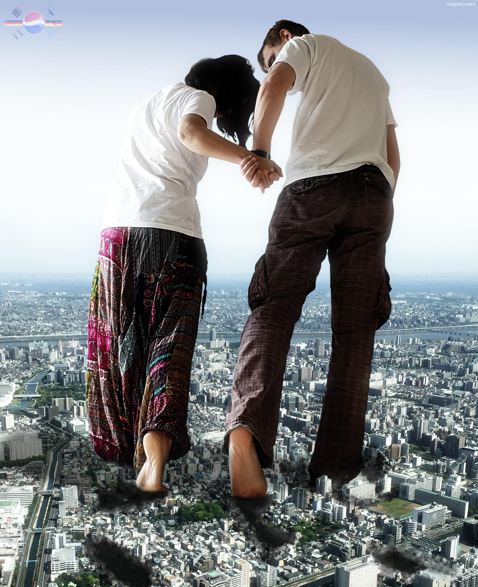 Couple stroll in Tokyo