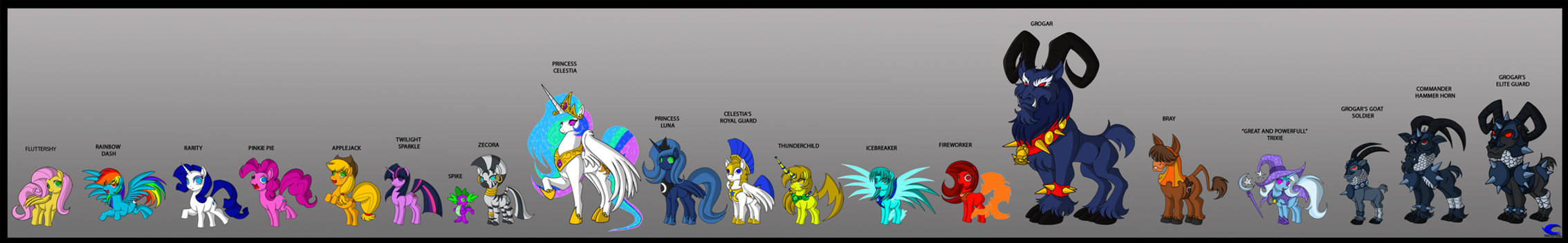 MLP characters color study