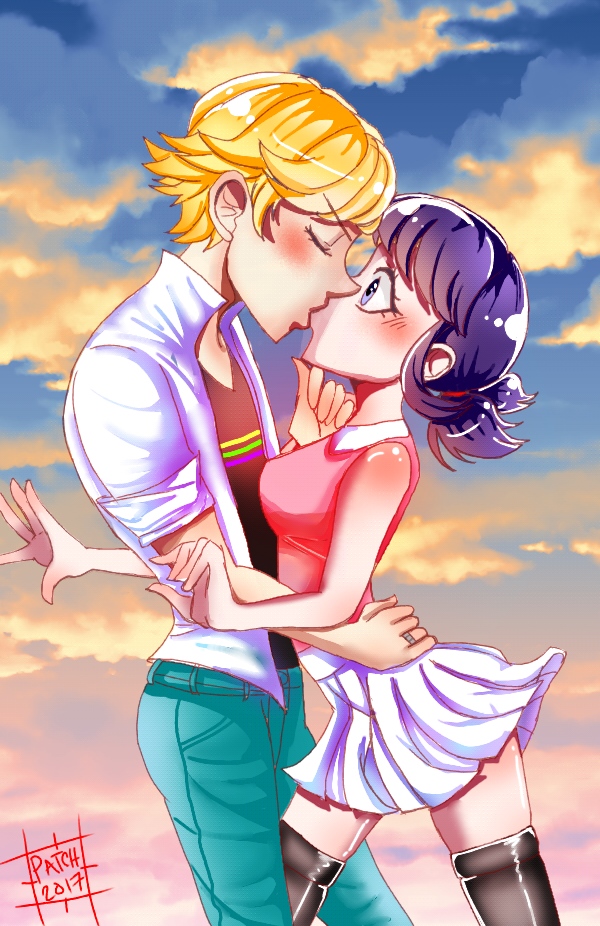 Adrienette Fanart: Pulled In For a Kiss by PatchedUpArtist on DeviantArt