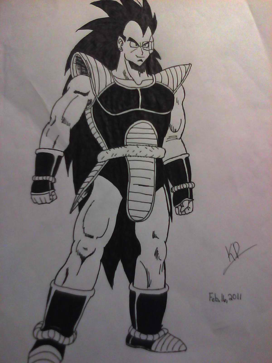 Raditz-black and white by kidoty on DeviantArt