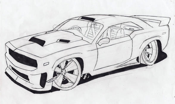 Muscle Car Outline