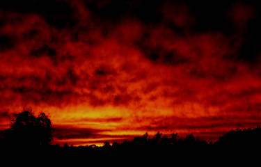 Sky on fire