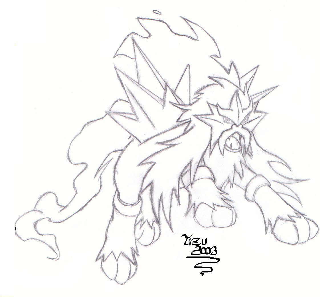 Entei Draw Pokemon Entei Drawing