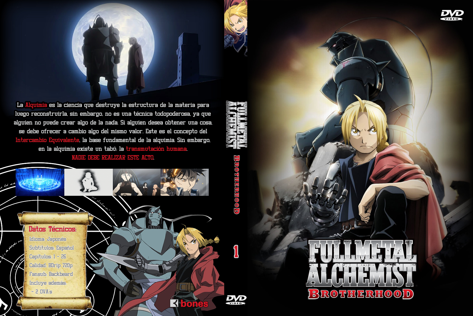 Dvd Full Metal Alchemist Brotherhood Dublado Completo