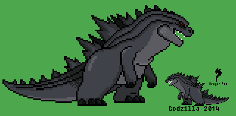 Godzilla 2014 Pixel Art by dragonrod342 on DeviantArt
