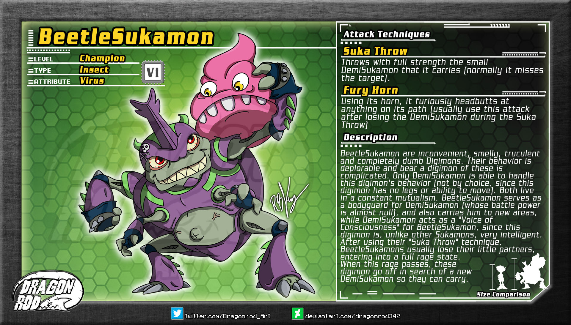 Fake Digimon - BeetleSukamon by dragonrod342 on DeviantArt