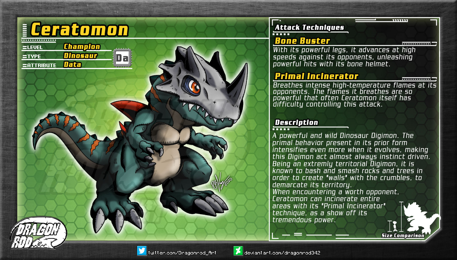 Fake Digimon - Ceratomon (Remake) by dragonrod342 on DeviantArt