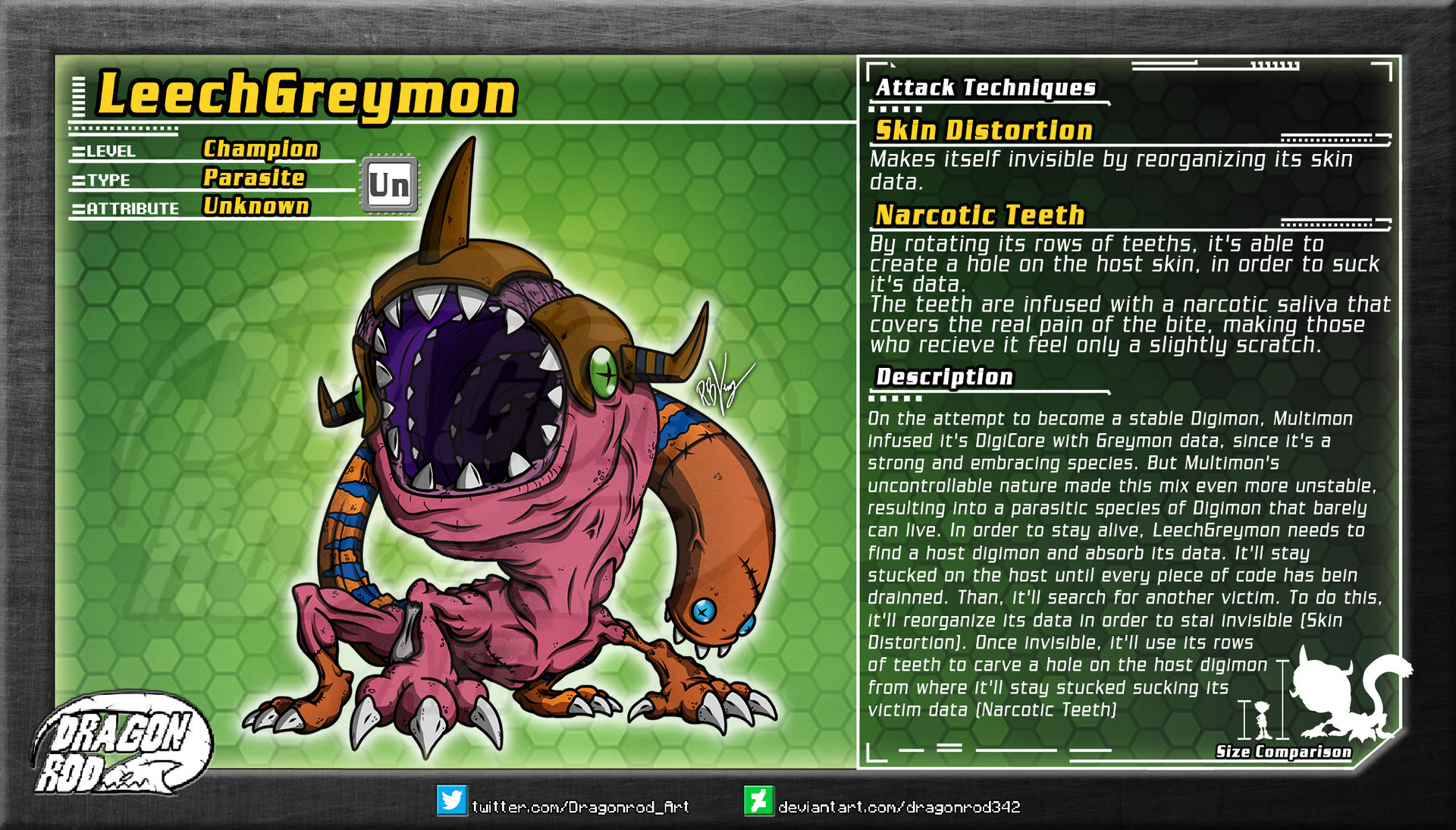 Fake Digimon - LeechGreymon by dragonrod342 on DeviantArt
