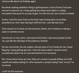 Probably last vent post in a while maybe.