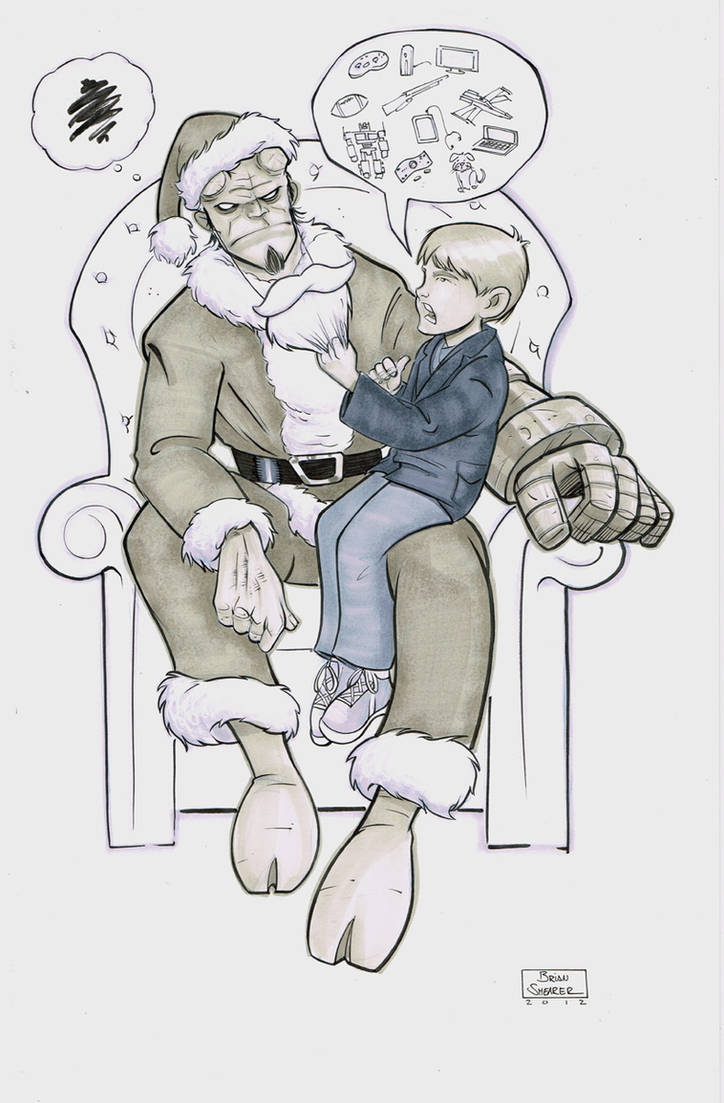 Hellboy Santa by gravyboy