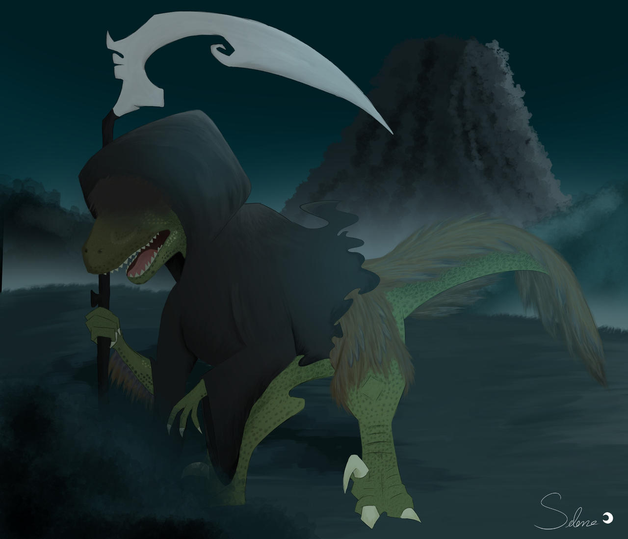 Zombie Raptor Deviantart Grim Raptor by BlueMoonRaccoon1 on DeviantArt