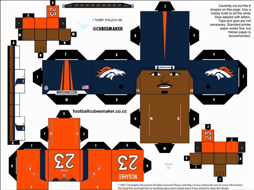 Willis McGahee Broncos Cubee