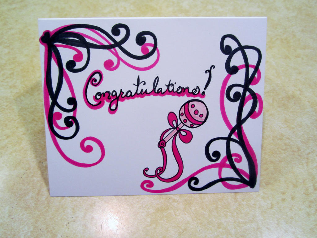 9 11 2013 Congratulations Baby Girl Card