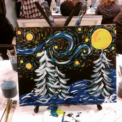 Wintery Starry Night