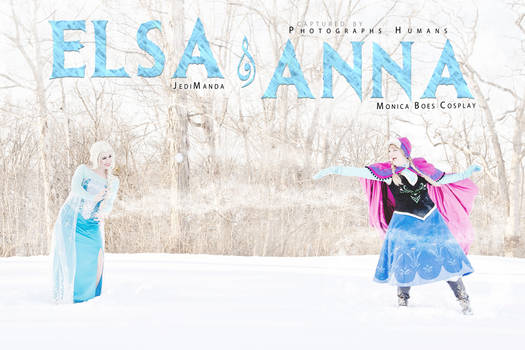 Anna and Elsa Snowball Fight