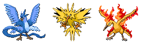 Articuno, Zapdos, Moltres Sacred wing forme sprite