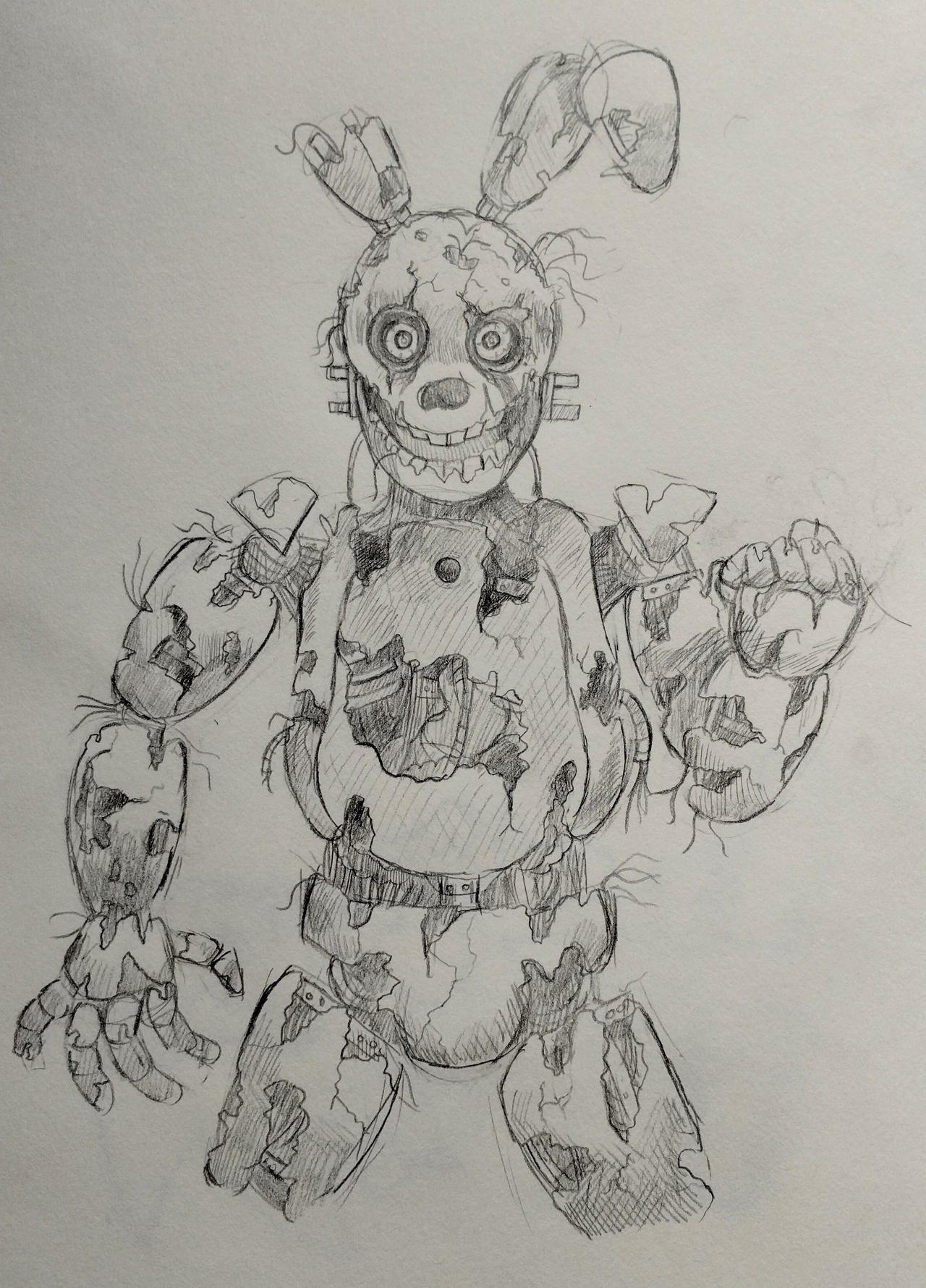 Springtrap Sketch. by azhanart234 on DeviantArt